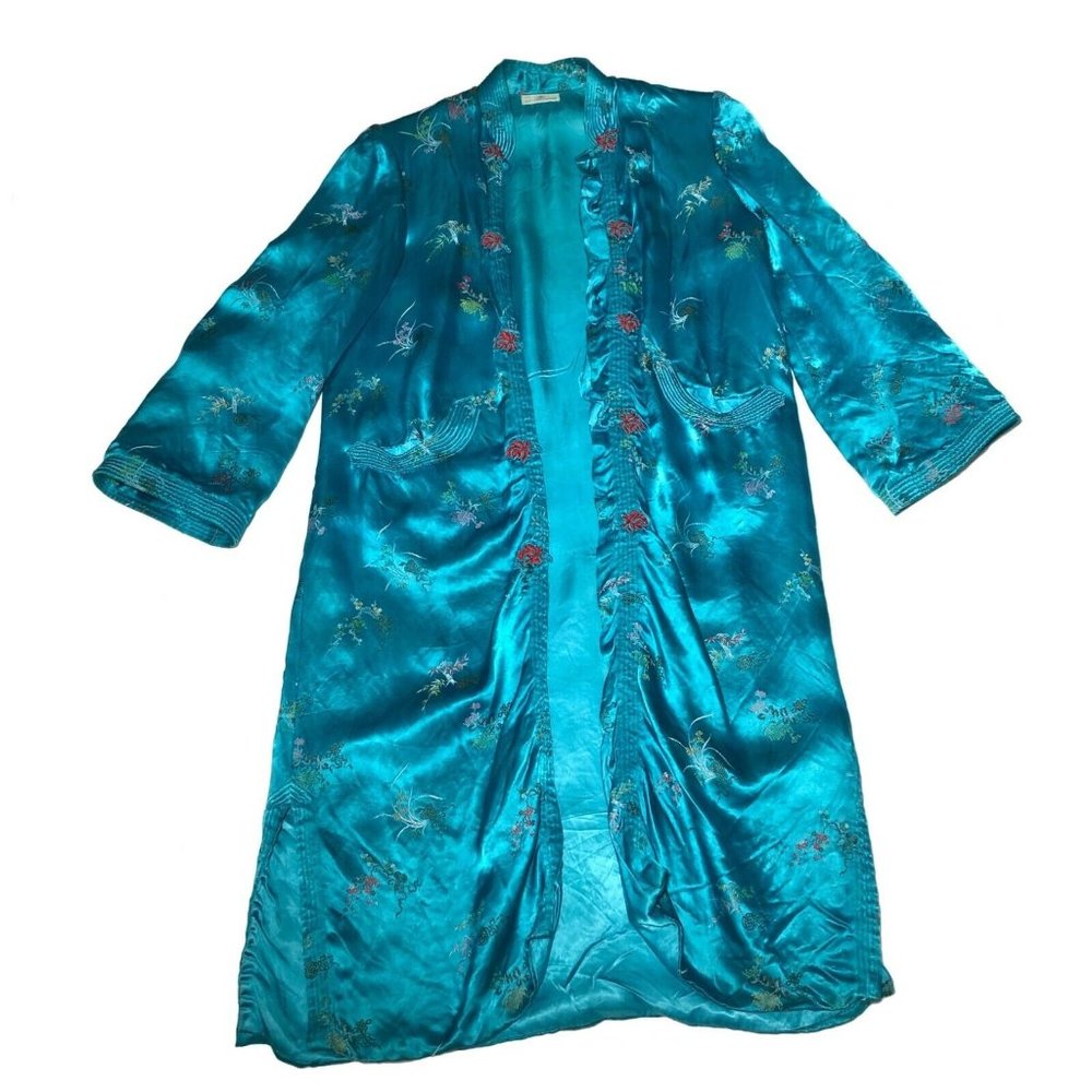 Vintage Traditional Hong Kong Hand-tailored silk robe